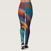 Vortex van kleuren: een Abstracte dans van olie Leggings (Achterkant)