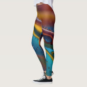 Vortex van kleuren: een Abstracte dans van olie Leggings (Links)