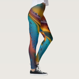 Vortex van kleuren: een Abstracte dans van olie Leggings