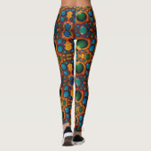 Vortex van kleuren: een Abstracte dans van olie Leggings (Achterkant)