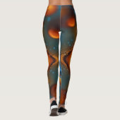 Vortex van kleuren: een Abstracte dans van olie Leggings (Achterkant)
