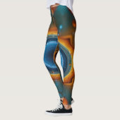 Vortex van kleuren: een Abstracte dans van olie Leggings (Links)