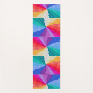 Vortex van kleuren op yoga mat