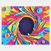 Vortex van vitaliteitskunst fleece deken (Voorkant (Horizontaal))