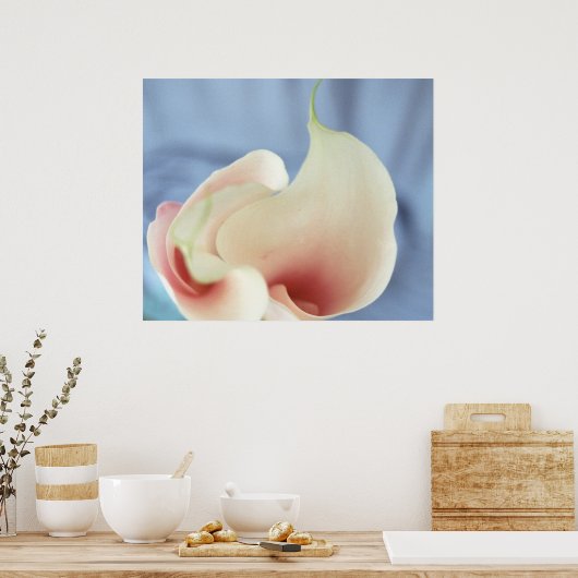 Vortex White Calla Lilies Art Print Poster (Keuken)