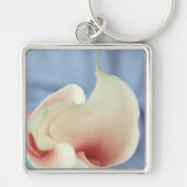 Vortex White Calla Lily Art Foto Sleutelhanger (Voorkant)