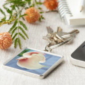 Vortex White Calla Lily Art Foto Sleutelhanger (Zijkant)