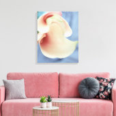 Vortex White Calla Lily Floral Canvas Art Print (Insitu (Woonkamer))