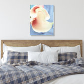 Vortex White Calla Lily Floral Canvas Art Print (Insitu (Slaapkamer))