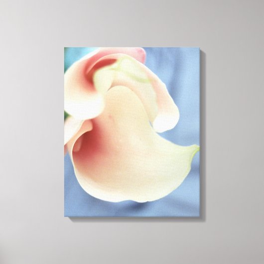 Vortex White Calla Lily Floral Canvas Art Print (Voorkant)