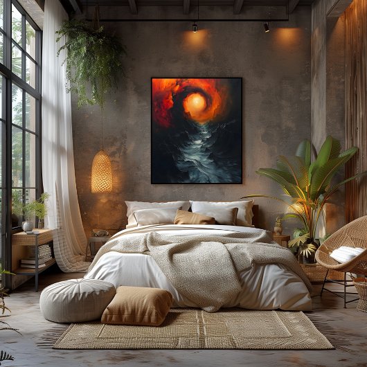 Vórtice Ardiente del Océano Furia de la Naturaleza Perfect Poster