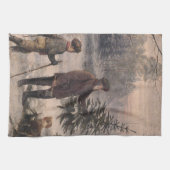 Vorweihnacht | F Kruger| Duitse kerst Theedoek (Horizontaal)