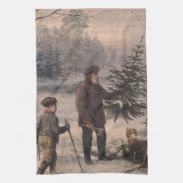 Vorweihnacht | F Kruger| Duitse kerst Theedoek