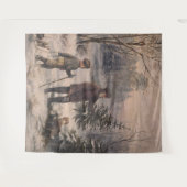 Vorweihnacht | F Kruger| Duitse kerst Wandkleed (Voorkant (horizontaal))