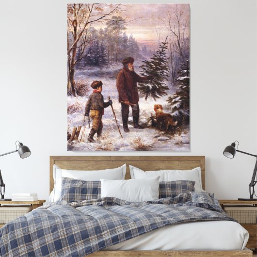 Vorweihnacht Franz Krüger - kerstboomsneeuw Canvas Afdruk (Insitu (Slaapkamer))