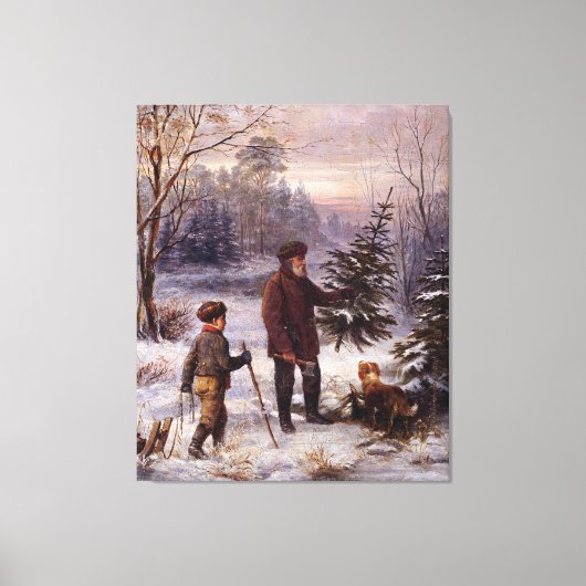 Vorweihnacht Franz Krüger - kerstboomsneeuw Canvas Afdruk (Voorkant)