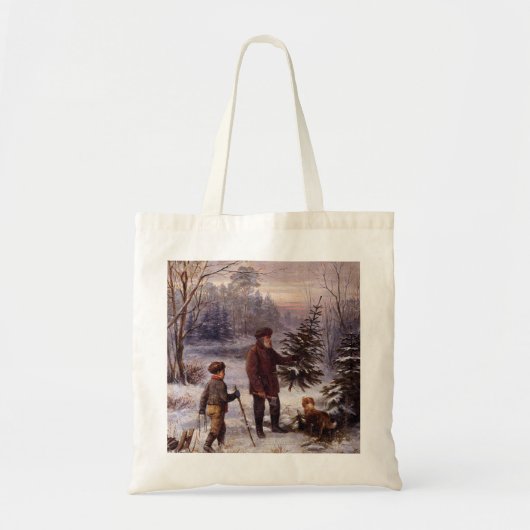 Vorweihnacht Franz Krüger - kerstboomsneeuw Tote Bag (Voorkant)