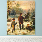 Vorweihnacht van Franz Krüger (19e eeuw) Canvas Afdruk (Insitu (Houten vloer))