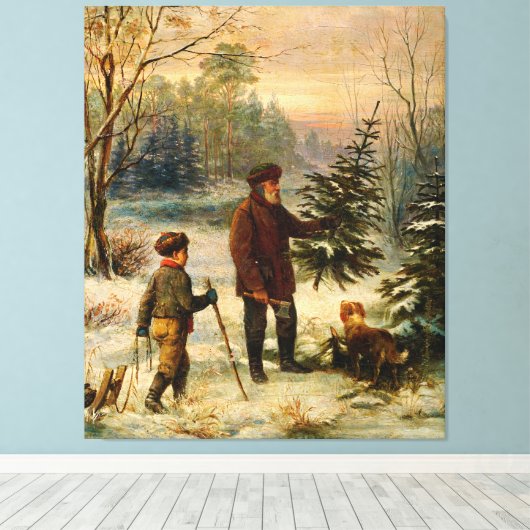 Vorweihnacht van Franz Krüger (19e eeuw) Canvas Afdruk (Insitu (Houten vloer))