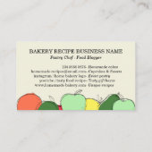 Vory handgemaakte bakkerijrecept voor vruchtensche visitekaartje (Achterkant)