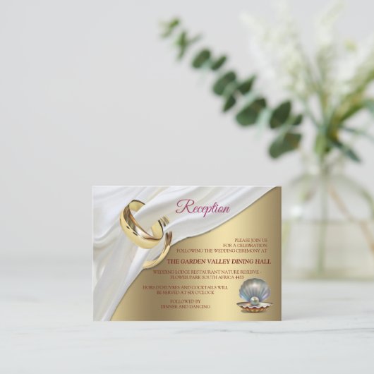 Vory Zijde, Gouden Kant & Parels en Marmer Informatiekaartje (Staand voorkant)