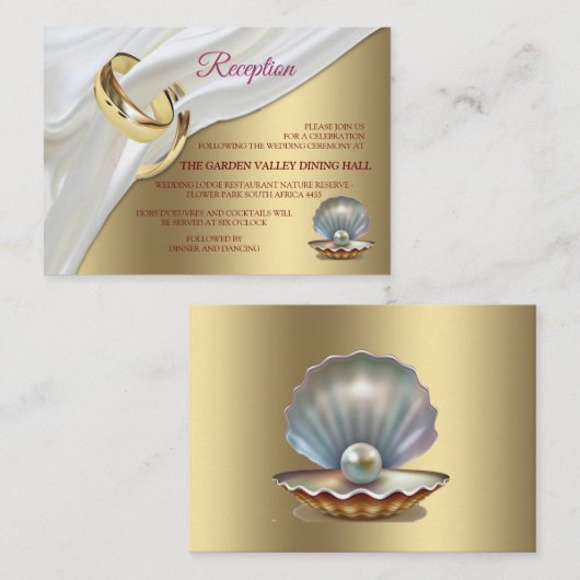 Vory Zijde, Gouden Kant & Parels en Marmer Informatiekaartje (Voorkant / Achterkant)