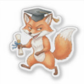Vos Afstuderen  Sticker (Voorkant)