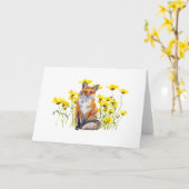 Vos Al Gelegenheid Notecard Kaart (Gele Bloem)