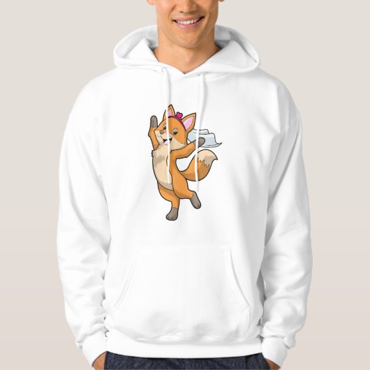 Vos als bruid met sluier en hart hoodie (Voorkant)