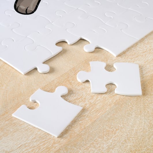 Vos als bruid met sluier en hart legpuzzel (Zijkant)