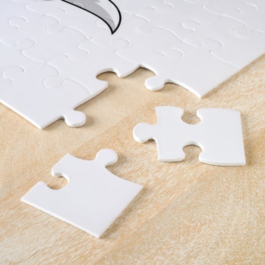 Vos als bruid met sluier legpuzzel (Zijkant)