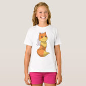 Vos als bruid met sluier t-shirt (Voorkant volledig)