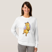 Vos als bruid met sluier t-shirt (Voorkant volledig)