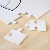 Vos als bruid met trouwjurk & bloemstuk legpuzzel (Zijkant)