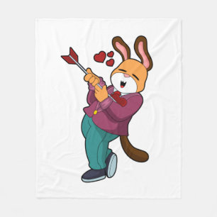 Vos als bruidegom met pak fleece deken