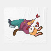 Vos als bruidegom met pak fleece deken (Voorkant (Horizontaal))