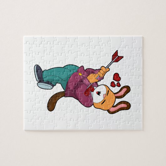 Vos als bruidegom met pak legpuzzel (Horizontaal)