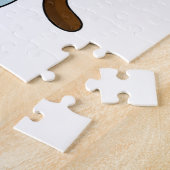 Vos als bruidegom met pak legpuzzel (Zijkant)