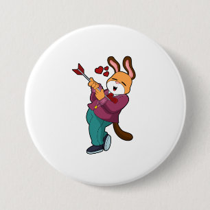 Vos als Bruidegom met Pak Ronde Button 7,6 Cm