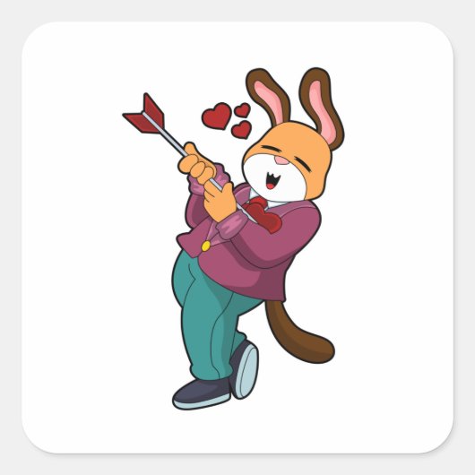 Vos als Bruidegom met Pak Vierkante Sticker (Voorkant)