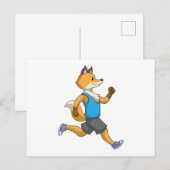 Vos als hardloper op de loopband briefkaart (Voorkant / Achterkant)