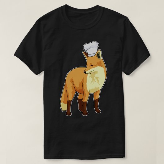 Vos als kok met kookmuts t-shirt (Design voorkant)