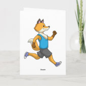 Vos als loper tijdens hardlopen kaart (Achterkant)