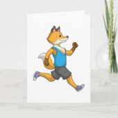 Vos als loper tijdens hardlopen kaart (Voorkant)