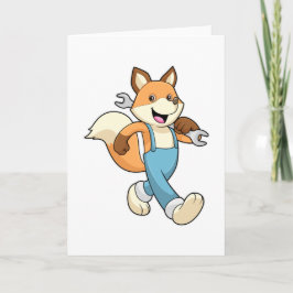 Vos als monteur met sleutel kaart