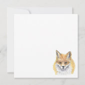 Vos - Aquarel kunst  Kaart (Achterkant)