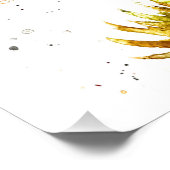 Vos aquarel Oranje Bruine Bos Kunst Dier Perfect Poster (Hoek)