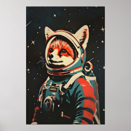 Vos Astronaut Poster, Vos Retro Print, Vos Poster