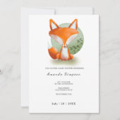 Vos Baby Shower Kaart (Voorkant)