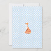 vos baby shower nodigt uit, jongen herfst baby spr kaart (Achterkant)